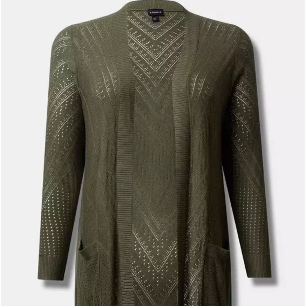 Torrid Knit Pointelle Cardigan